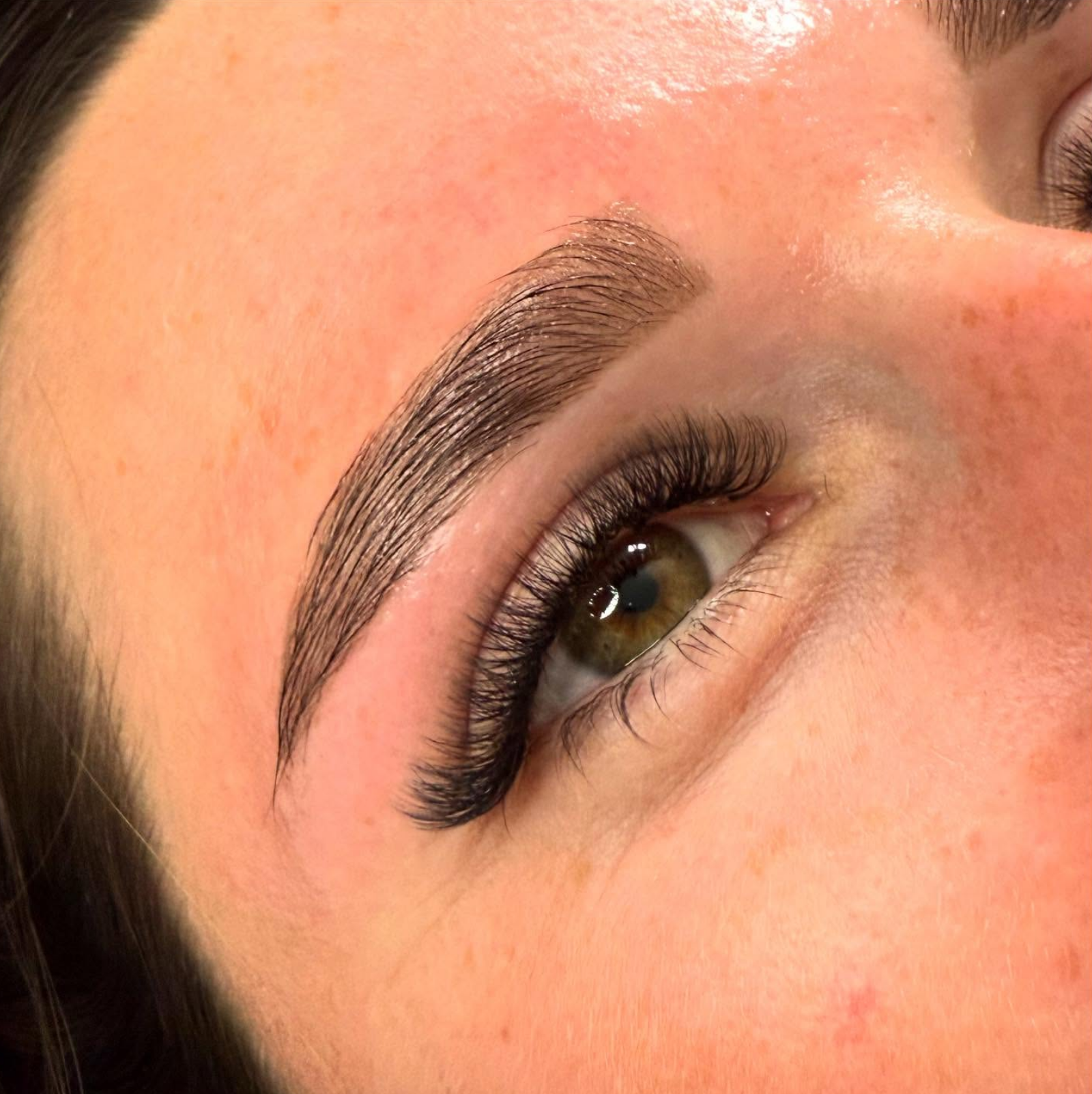 Beautiful lash extensions and brow work